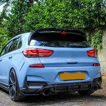 Glossy Black Rear Roof Trunk Wing Spoiler Kit for Hyundai I30N MK3 2017+ Tail Wing Splitter Car Styling Exterior Modification