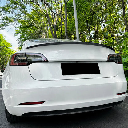 New For Tesla Model 3 Spoiler Original Factory P Style High-performance Styling Car Rear Trunk Wing Lip Carbon Fiber Splitter