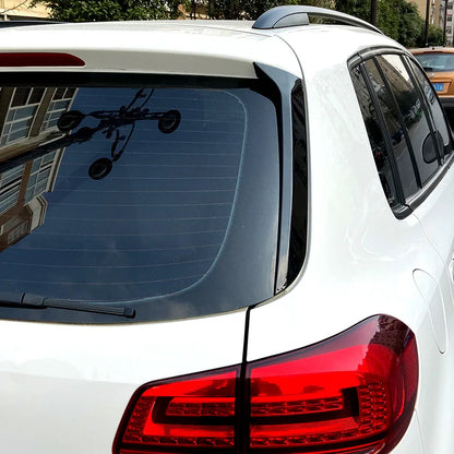 2PCS ABS Bright Black Car Rear Trunk Window Spoiler Side Wing for Volkswagen VW Tiguan MK1 2007-2016 Car Accessories Decoration