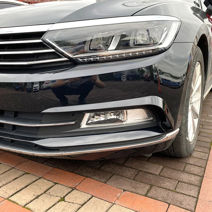 Front Bumper Fog Lamp Grille Replacement for VW Volkswagen Passat B8 Side Canards Carbon Fins Lip Splitters Air Trim Car Styling