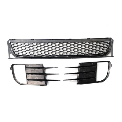 For VW Volkswagen Golf 6 GTI 2009-2013 Front Bumper Lower Middle Grille Mesh Side Fog Light Frame Lamp Cover Car Accessories