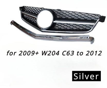 Front Upper Bumper Hood Mesh Grille for Mercedes Benz C Class W205 W204 C63 C63S AMG 2009+ Racing Grill Styling Car Accessories