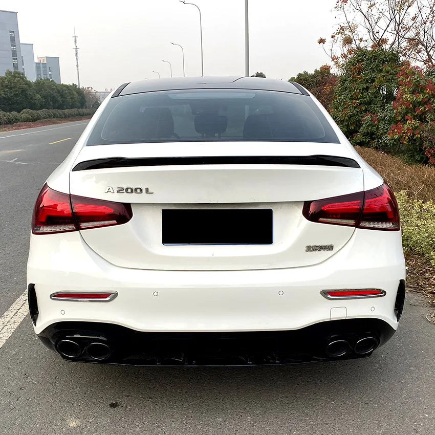 Applicable to Mercedes-Benz A Class W177 A180 A200 A35 2019+ Rear Trunk Boot Lip Spoiler Wing Diffuser Car Styling Accessories