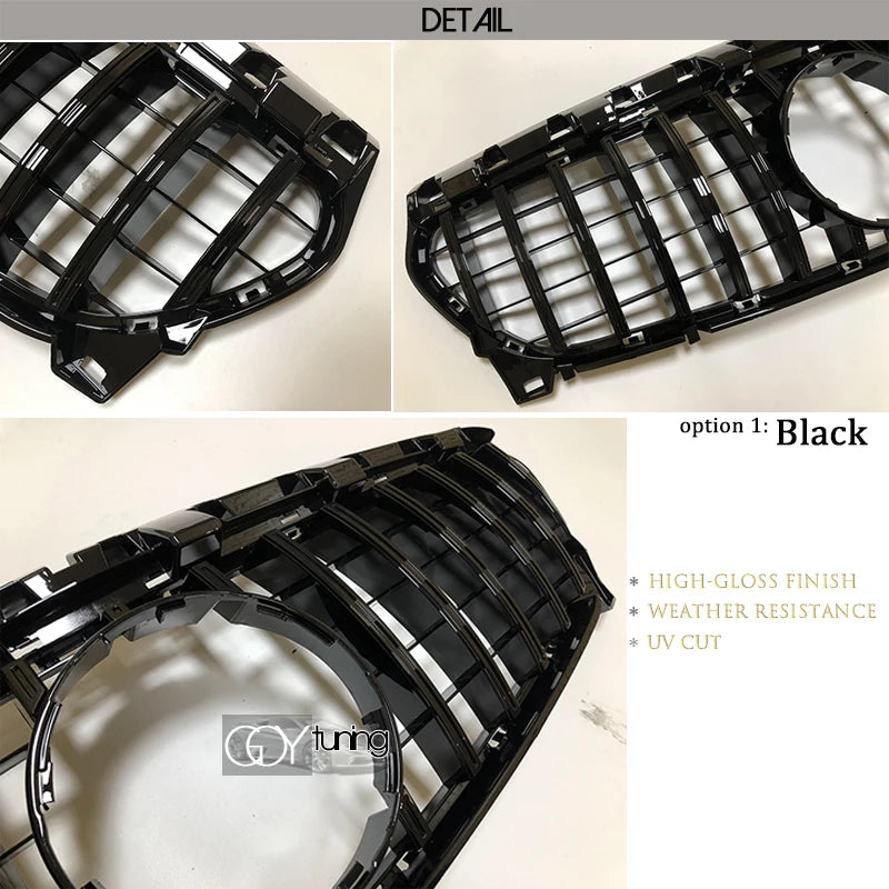 Black Silver Replacement Front Bumper GTR Grille Fit For Mercedes CLA Class W117 C117 Coupe X117 Shooting Brake 2013 - 2018