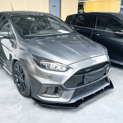 Front Bumpe Lip Glossy Black Splitter Diffuser Guard Body Kit for Ford Focus RS MK3 2015-2018 Auto Decoration Car Accessories