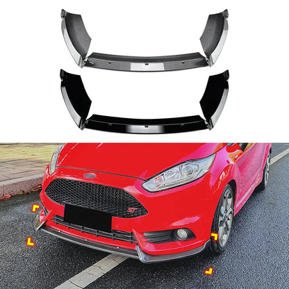 Auto Front Bumper Lip for Ford Fiesta MK6 ST 2012-2017 Front Shovel Spoiler Splitter Body Kit Exterior Modification Car Styling