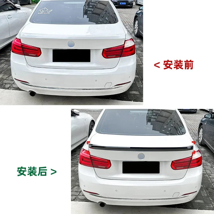 Rear Trunk Lip Spoiler Wing Tail for BMW 3 Series F30 2013-2019 318i 320i 325i CSL Style Black Diffuser Splitter Car Styling