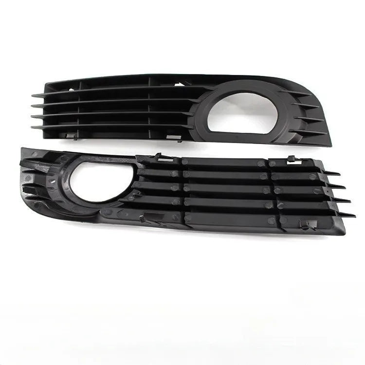 Front Bumper Fog Light Grill Cover Black Fog Lamp Grille Frame Replacement for Audi A8 (D3) 2005 2006 2007 Plastic Car Styling