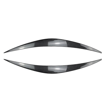 Gloss Black Headlight Eyelids Eyebrows for Hyundai I30 I30N MK3 2017-2019 ABS Carbon Fiber Lids Plastic Stickers Car Accessories