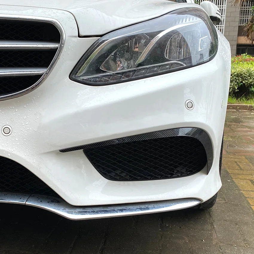 Front Bumper Splitter Side Spoiler For Mercedes Benz E Class W212 AMG 2013-2015 Air Vent Cover Trim Lip 4-Doors Car Accessories