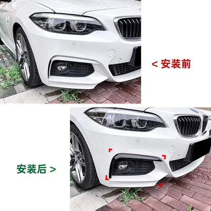 Front Bumper Side Canards Decoration Fog Lamp Splitter Cover for BMW 2 Series F22 F23 M Sport 2015-2019 Car Styling