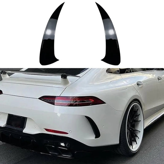 Suitable for Mercedes Benz AMG GT GT50 GT63 4-Door Car Rear Bumper Splitter Canard Spoiler Sticker Exterior Styling Accessories