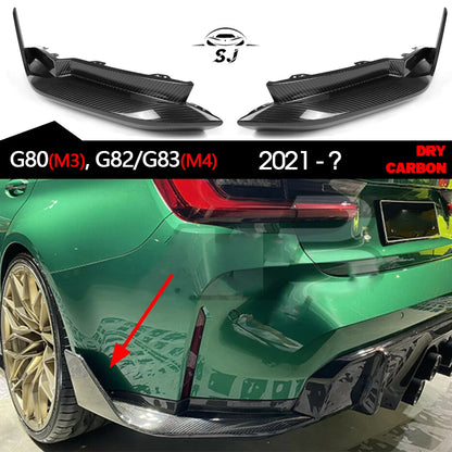 Prepreg Autoclave Dry Carbon Fiber Rear Bumper Aerodynamic Splitter Flap Spoiler 1 Pair for BMW M3 M4 G80 G82 G83 2021 - ?