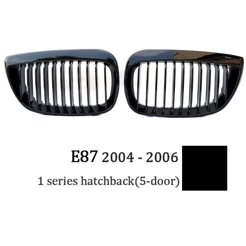 Car Style Gloss Black Front Kidney Grill Mesh Hood Grille for BMW 2004 - 2013 1 Series E87 E81 Hatch E82 Coupe E88 Convertible