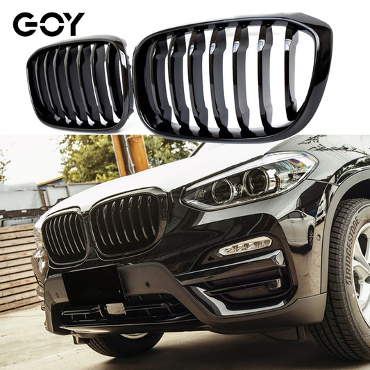 Gloss Black Front Bumper Kidney Radiator Grille for BMW 2019 - 2021 G01 X3, G02 X4 (Also Fit for X3M F97 & X4M F98)