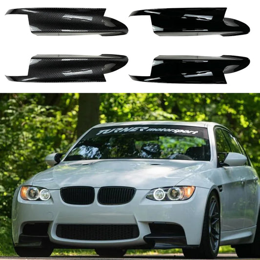 2Pcs Front Bumper Canards Lip Splitter Body Kit for BMW 3 Series E90 E91 E92 E93 M3 2006-2013 Black Cover Trim Exterior Tuning