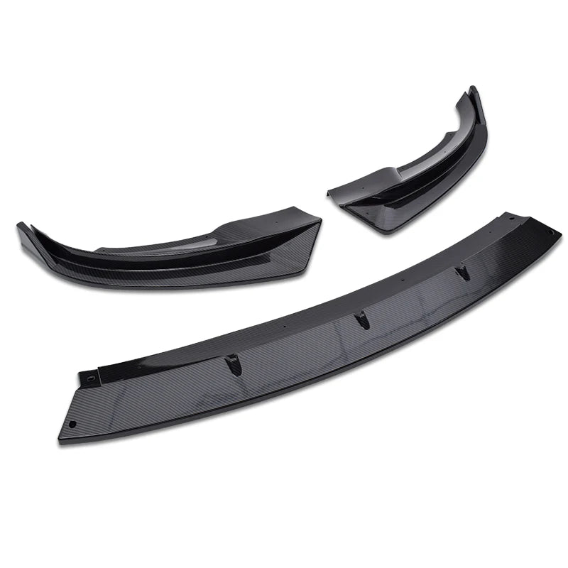 Carbon Fiber Printing Plastic Front Bumper Lip Spoiler for 2020+ Tesla Model Y 5YJY