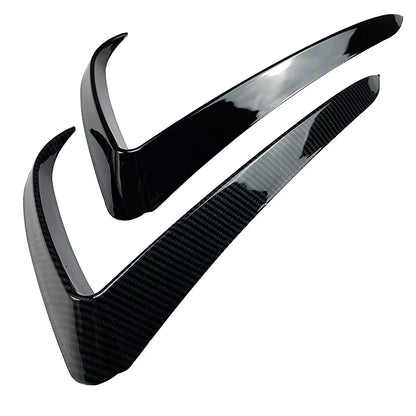 Car Carbon Fiber Front Bumper Splitter Spoiler Rear Canard Air Vent Trim for Tesla Model Y Glossy Black Diffuser Car Accessories