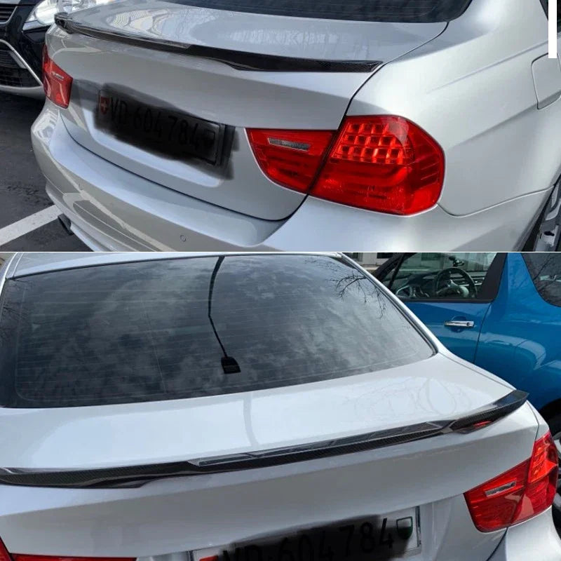 E90 Spoiler, Carbon Fiber Rear Trunk Spoiler Car Wing for BMW 2005 - 2011 3 Series 4-Door Sedan 316i 318i 320i 325i 330i 335i M3