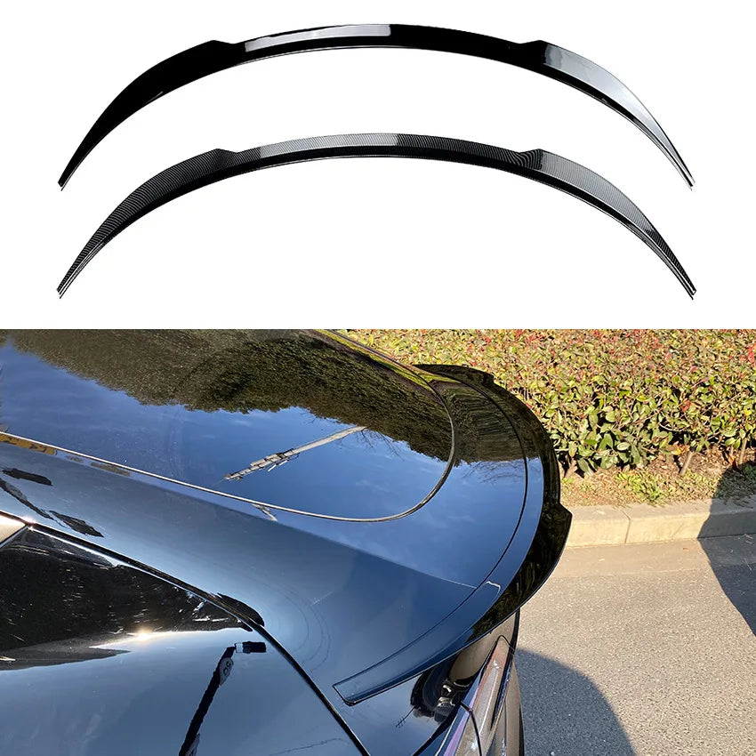 Rear Trunk Spoiler Wing Tail For Tesla Model Y Max Style Carbon Look Diffuser Roof Lip Bumper Trunk Wing Car Styling Accessories