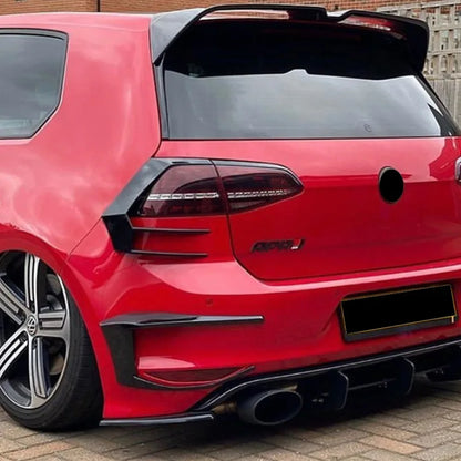 Car Styling Rear Bumper Light Splitter Spoiler Both Side Canard Decoration Cover Trim For VW Golf 7 2012-2015 R400 Accessories