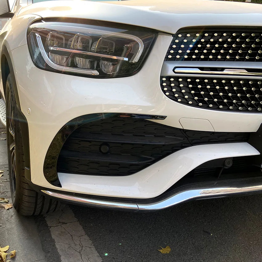 Front Bumper Side Canards Fins Lip Splitters Air Trim for Mercedes Benz GLC Class GLC260 GLC300 2020+ Car Styling Accessory