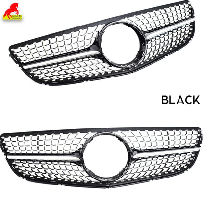 W207 Diamond Front Bumper Grille for Mercedes Benz E Class 2-Door Coupe C207 A207 2014-2016 E250 E300 E350 Car Racing Grills