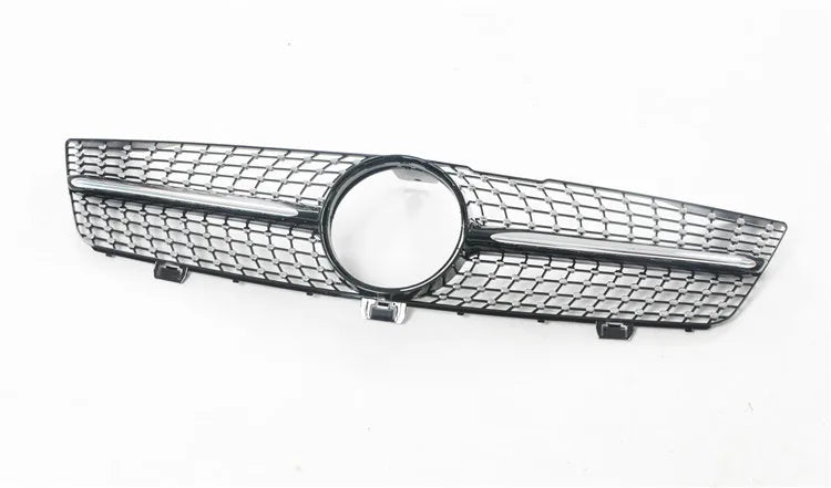 W219 Front Bumper Racing Grill GT Style for Mercedes Benz CLS Class 2005-2011 Black Silver Grilles with Emblem Car Accessories