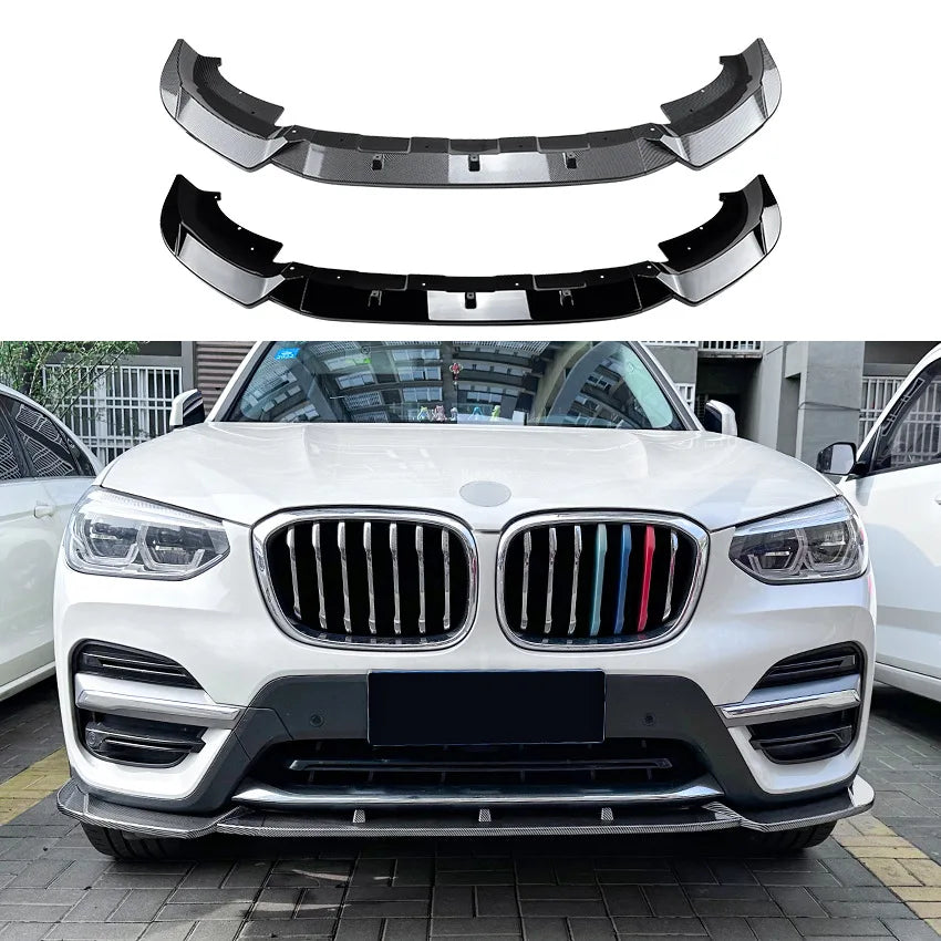 Front Bumper Lip Side Splitter Spoiler Body Kit Deflector Guards for BMW X3 G01 Pre-LCL Deluxe Edition 2018-2021 Car Accessories