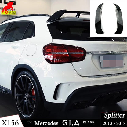 Carbon Fiber Rear Bumper Lip Sport Splitter for Mercedes Benz GLA260 GLA45 AMG Fins Fender Canards Trims Spoiler Car Styling