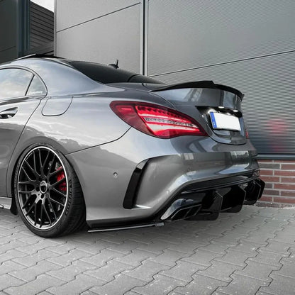 Rear Bumper Diffuser Side Splitters For Mercedes Benz CLA Class CLA45 AMG C117 2016-2019 Car Trim Spoiler Fender Canards Fins