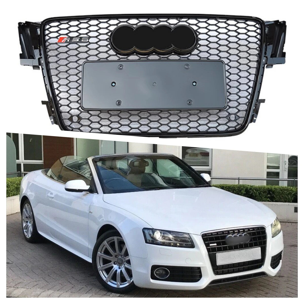 Car Racing Grill Front Bumper Mesh Honeycomb Hood Grille for Audi A5 a5 S5 Sline Upgrade To RS5 Style 2008-2020 Car Accessories