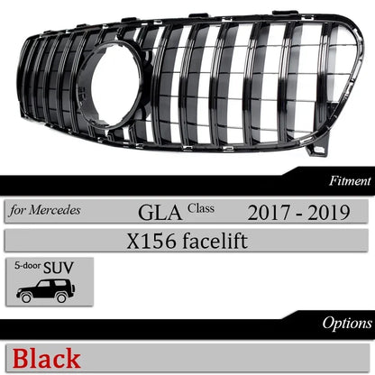 Front Bumper Racing Grill Hood Grille for Mercedes Benz 2014-2019 GLA Class X156 (facelifted) GLA 180 GLA 200 GLA 250 GT Grills