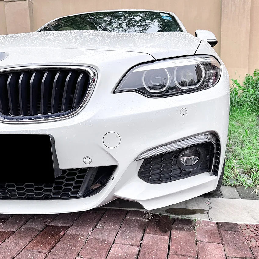 Front Bumper Side Canards Decoration Fog Lamp Splitter Cover for BMW 2 Series F22 F23 M Sport 2015-2019 Car Styling