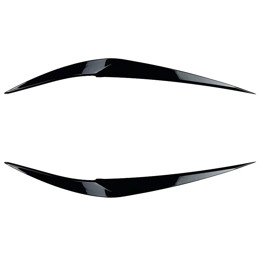 Eyelids Front Headlight Eyebrows Cover Sticker Trim For BMW X1 F48 2015+ Gloosy Black & Carbon Fiber Car Exterior Accessories