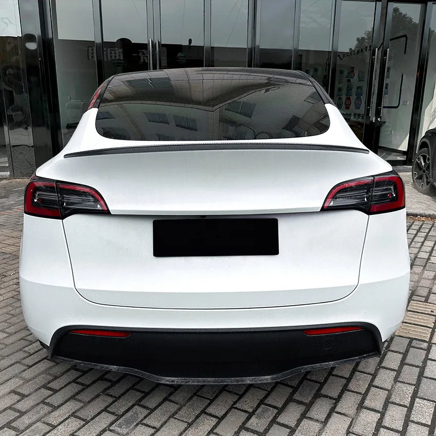 New for Tesla Model Y P Style Original Factory High-performance Styling Spoiler Carbon Rear Trunk Lip Tail Wing Car Accessories