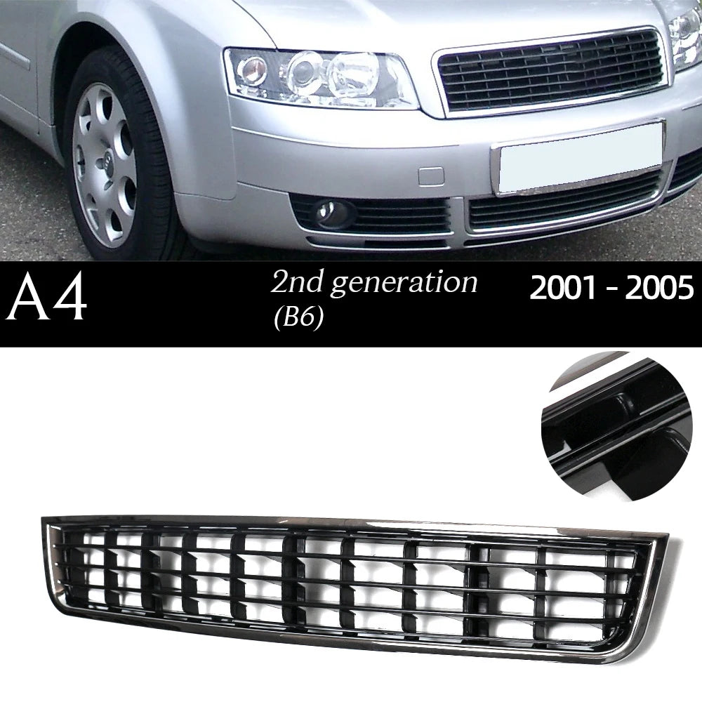 1 Pair Replacemennt Front Bumper Black Fog Light Case for Audi A4 S4 B6 8E B7 B8 8K B8.5 B9 8W B9.5 Fog Light Grille Fog Frame