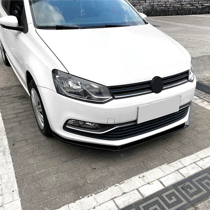 Front Bumper Spoiler Lip Diffuser Splitter For VW Volkswagen Polo 6R 6C 2009-2017 Glossy Black Car Lower Splitter Car Styling