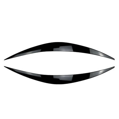 Gloss Black Headlight Eyelids Eyebrows for Hyundai I30 I30N MK3 2017-2019 ABS Carbon Fiber Lids Plastic Stickers Car Accessories