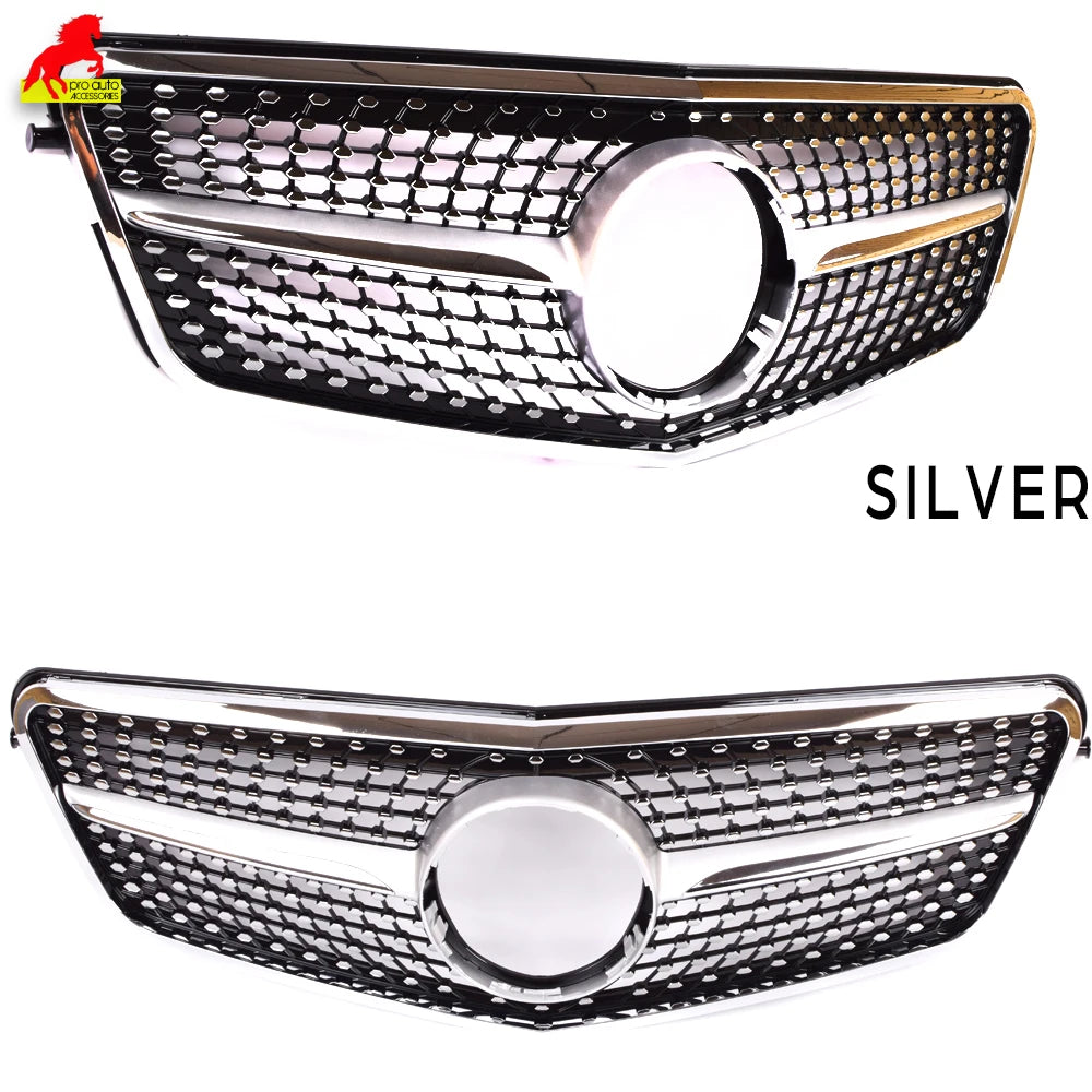 Diamond Grill Front Bumper Grille for Mercedes E Class Sedan W212 Tourer S212 2010 - 2013 E200 E300 E250 Not for E63 Car Grills