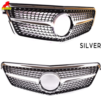 Diamond Grill Front Bumper Grille for Mercedes E Class Sedan W212 Tourer S212 2010 - 2013 E200 E300 E250 Not for E63 Car Grills