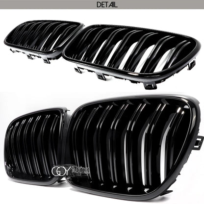 Gloss Black Front Bumper Kidney Grille Piano Black Grill for BMW X3 2010 - 2013 F25