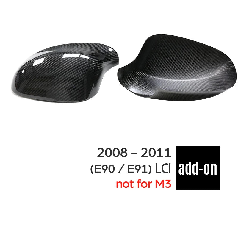 For BMW 1 & 3 Series E8X E9X E87 E82 E81 E88 E90 E91 E92 E93 Pre-LCI & LCI Rear View Side Mirror Cover Carbon Fiber Accessories