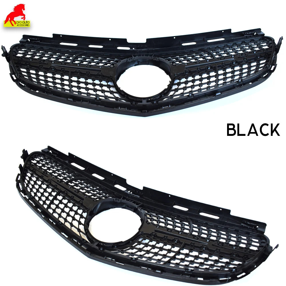 W212 Front Bumper Racing Grille Diamond for Mercedes E Class 4-Door Saloon 5-Door All-Terrain S212 2014-2016 E200 E250 E300 E400