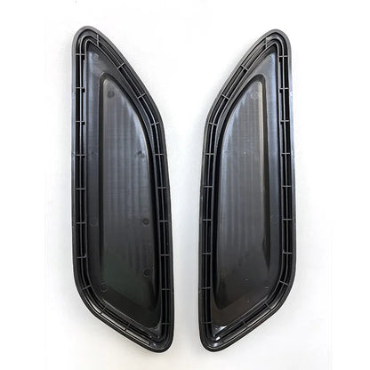 New Universal Car Hood Side Wing Air Outlet Trim Panel Decoration Sticker Bright Black Carbon Fibre Covers Car Styling Exterior