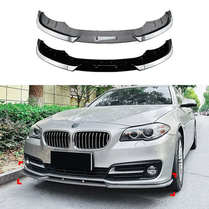 Glossy Black Auto Front Bumper Lip Spoiler for BMW 5 Series F10 F11 LCI 2015-2017 Deluxe Edition Modification Car Styling