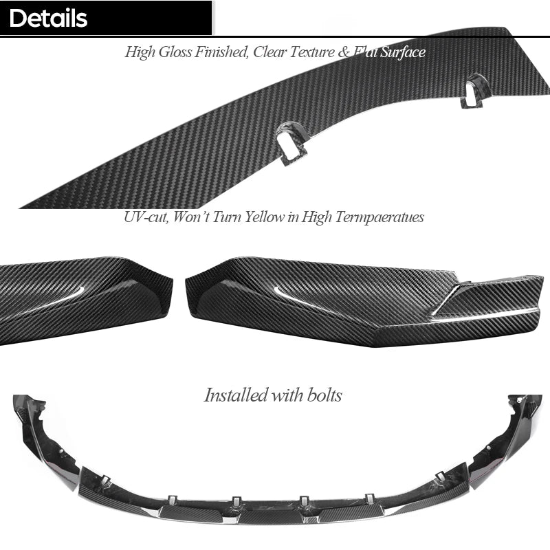 MPerfm. Prepreg Autoclave Dry Carbon Fiber Front Bumper Lip Spoiler Aerodynamic 3PCS for BMW M3 M4 G80 G82 G83 2021 - ?