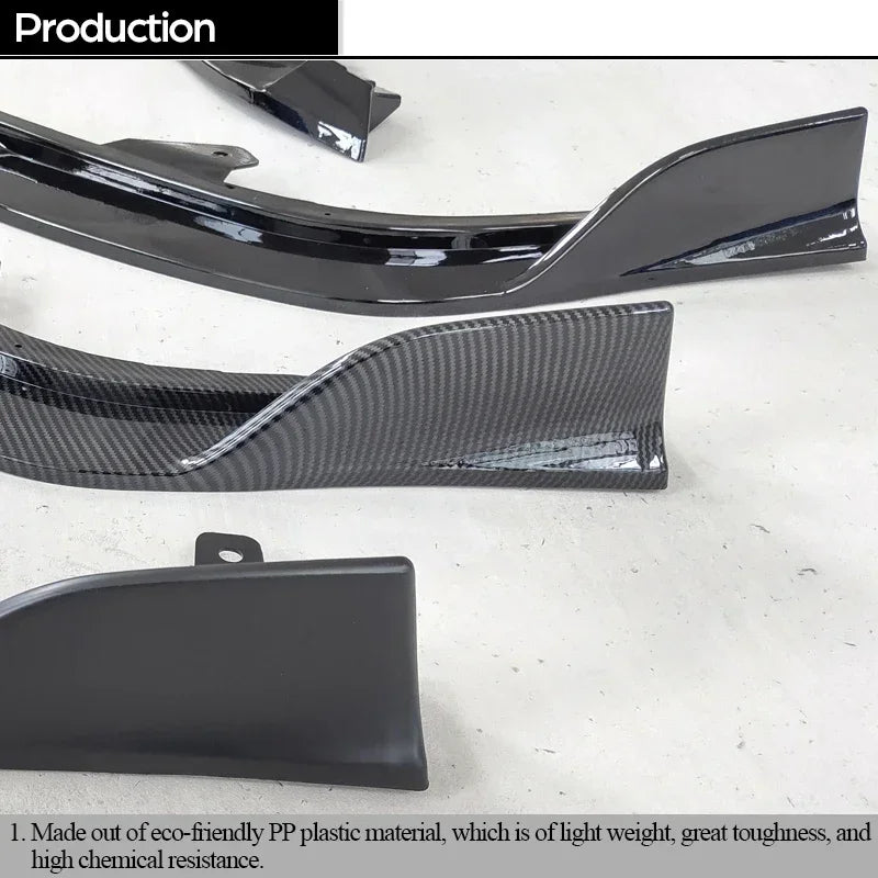 Carbon Fiber Printing Gloss Black Front Bumper Lip Spoiler for Lexus ES 7th Generation CZ10 Z10 ES200 ES250 ES300h E350