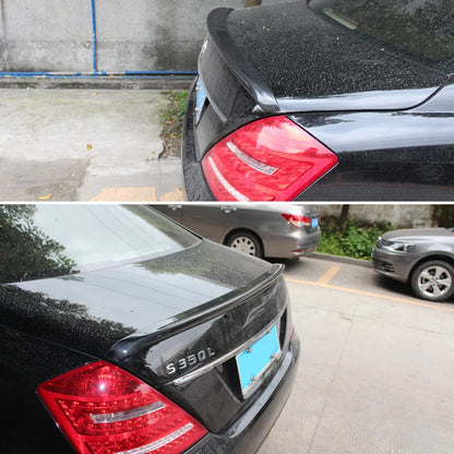 3*3 Carbon Fiber Rear Trunk Spoiler for Mercedes S Class W221 4-Door Sedan 2006 - 2013 S280 S320 S350 S400 S450 S500 S63 S65 AMG