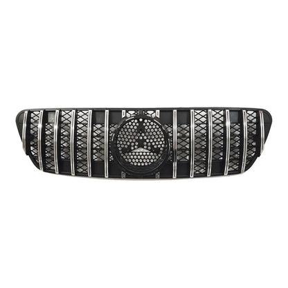 ABS Black Silver Replacement Front Bumper Radiator Diamonds Grille Grill for Mercedes Benz ML W163 1998-2004 GT Racing Grills